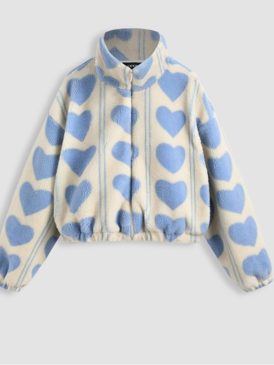 Cider Jackets & Blazers - Cider Valentine Zip Front Patterned Fleece
Jacket- med